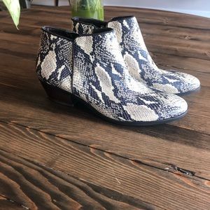 Sam Edelman snake skin booties